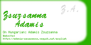 zsuzsanna adamis business card